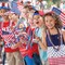 33 Inch - 72 Pack Patriotic Beads Necklace (Bulk Red White Blue)